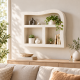 Ράφι Επιτοίχιο Λευκό Style 42x10x34cm | Feel Your Home
