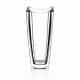 Βάζο Γυάλινο Τετράγωνο Crystal Curve Vase 14x30cm
