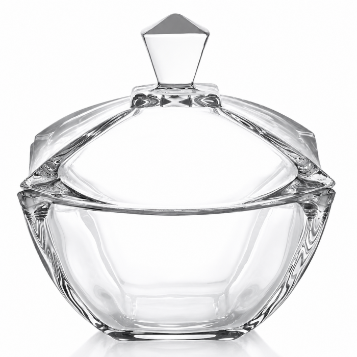 Γυάλινη Τετράγωνη Φοντανιέρα Crystal Curve Fountain 