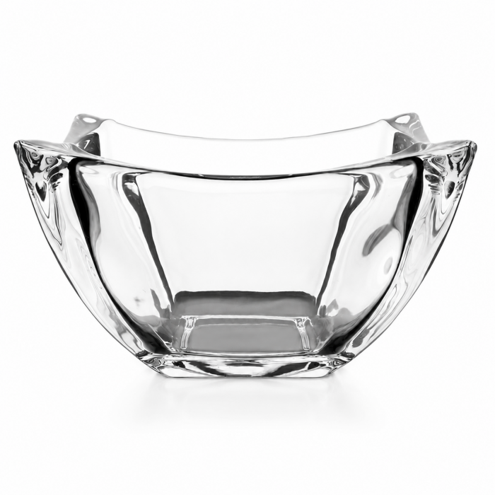 Μπωλ Γυάλινο Τετράγωνο Crystal Curve Bowl 21x21x19cm