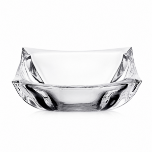 Μπωλ Γυάλινο Τετράγωνο Crystal Curve Bowl 27x27x10cm Galifas 992205