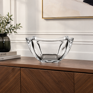 Μπωλ Γυάλινο Τετράγωνο Crystal Curve Bowl 21x21x19cm Galifas 992204