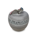 Φοντανιέρα Κεραμική Hesperides Silver Apple με Καπάκι 14x15cm