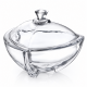 Φοντανιέρα Γυάλινη με Καπάκι 18x18x15cm – Elegant Crystal Candy Dish