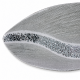 Πιατέλα Κεραμική Hesperides Silver Ασημί 35x17x8cm