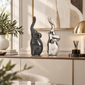 Ελέφαντας κεραμικό διακοσμητικό σετ 2τεμ Elegant Germany K-8105-2
