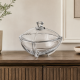 Φοντανιέρα Γυάλινη με Καπάκι 18x18x15cm – Elegant Crystal Candy Dish