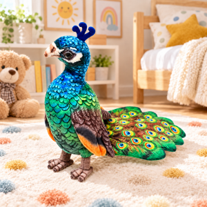 Διακοσμητικό Λούτρινο Παγώνι Peacock 30x25cm General Trade 20647