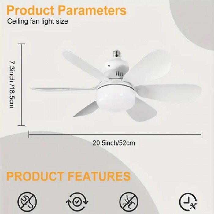 Ανεμιστήρας Οροφής BloomAir Hotel Ceiling Fan 52x18.5cm με Φως Λευκός 