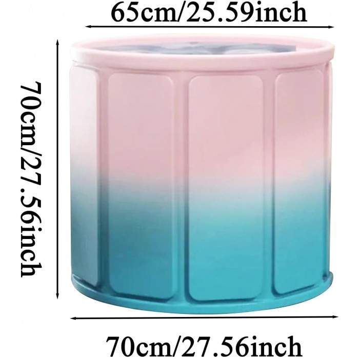 Φορητή πτυσσόμενη μπανιέρα Robust Travel Bath PVC 70x65x70cm σε βεράντα εξοχικής κατοικίας