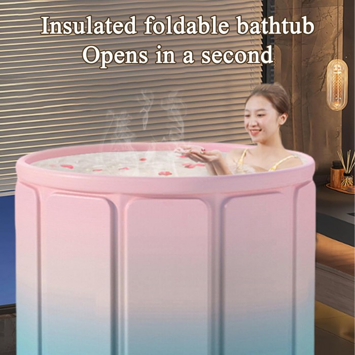 Φορητή πτυσσόμενη μπανιέρα Robust Travel Bath PVC 70x65x70cm σε βεράντα εξοχικής κατοικίας