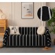 Μαύρο ριχτάρι Chenille με κρόσια Sahara Chevron 180x320cm