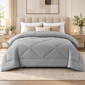 Κουβερτοπάπλωμα Υπέρδιπλο Καπιτονέ 160x220cm Γκρι ForHome 552956