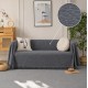 Ριχτάρι Chenille γκρι με κρόσια 180x180cm