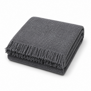 Ριχτάρι Chenille Sofa Throw – Grey Με Κρόσια 180x320cm ForHome 5547318