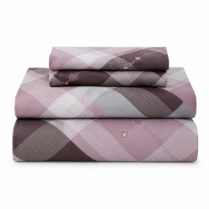 Σετ Σεντόνια Υπέρδιπλα με Λάστιχο Mauve Heritage Plaid 160x200+30cm 4 τεμαχίων General Trade 720263