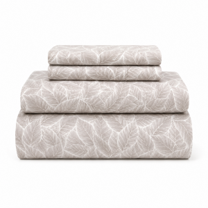 Σετ Σεντόνια Υπέρδιπλα με Λάστιχο Ivory Leaf Elegance 160x200+30cm 4 τεμαχίων General Trade 720263