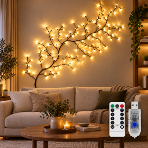 72 LED Διακοσμητικά Κλαδιά Τοίχου με Θερμό Φως 200cm General Trade 772151