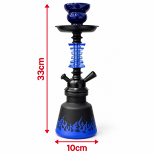 Ναργιλές Μονός 33cm Oriental Flame Mini Hookah Blue Edition General Trade 7760243