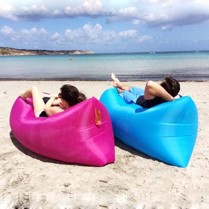 Φουσκωτό στρώμα ξαπλώστρα Summer Relax Green 190x63cm για παραλία και camping