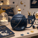 Κούπα πορσελάνης με καπάκι 360ml Space Blue με σχέδιο διάστημα