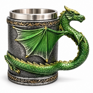 Κούπα Μεταλλική 500ml Polyresin Green Dragon ForHome 557001
