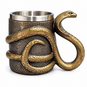 Κούπα Μεταλλική 450ml Polyresin Snake ForHome 557003