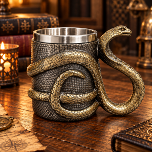 Κούπα Μεταλλική 450ml Polyresin Snake ForHome 557003