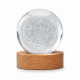 Διακοσμητικό φωτιστικό LED Crystal Ball με ξύλινη βάση 8x8x9cm