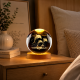 Διακοσμητικό φωτιστικό LED Crystal Ball με ξύλινη βάση 8x8x9cm