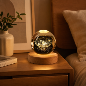 Διακοσμητικό Φωτιστικό Led Crystal Ball Planets 8x8x9cm General Trade 220204