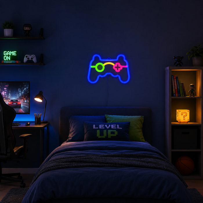 Διακοσμητικό Φωτιστικό Gaming Controller LED RGB 25x17cm