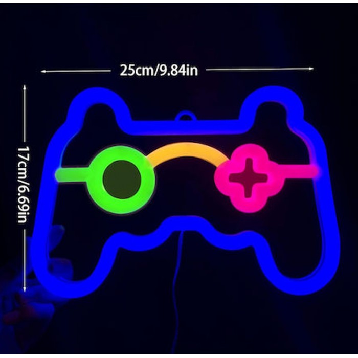 Διακοσμητικό Φωτιστικό Gaming Controller LED RGB 25x17cm