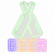 Διακοσμητικό φωτιστικό Beer Bottles LED 30x40cm
