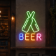 Διακοσμητικό φωτιστικό Beer Bottles LED 30x40cm