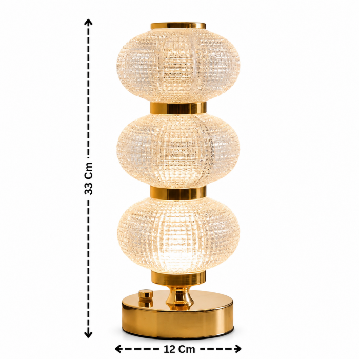 Lumière Trio Crystal Επαναφορτιζόμενο Επιτραπέζιο Φωτιστικό 12x33cm