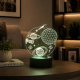 Διακοσμητικό Φωτιστικό Panorama LED RGB 3D Illusion