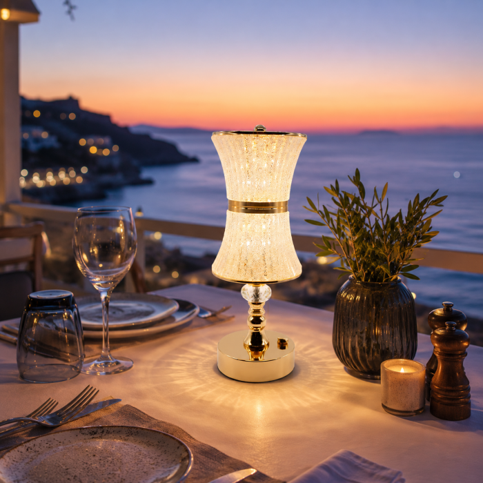 Επαναφορτιζόμενο επιτραπέζιο φωτιστικό Celeste Crystal Lamp 12x32cm