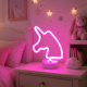 Φωτιστικό LED Neon Unicorn Ροζ USB & Μπαταρίας 19x10x15εκ.