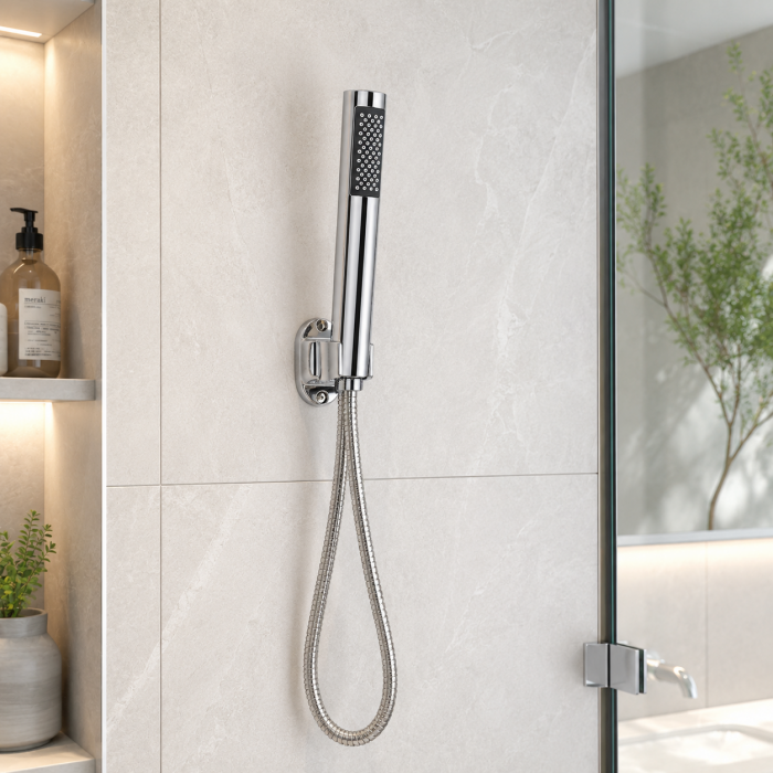 Τηλέφωνο Ντουζ με σπιραλ 150cm Ασημί ForHome 65205640