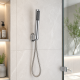 Τηλέφωνο Ντουζ με σπιραλ 150cm Ασημί ForHome 65205640