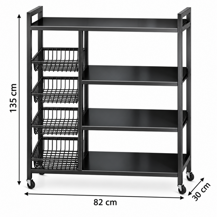 Ραφιέρα Μεταλλική 4 θέσεων 82x30x135cm