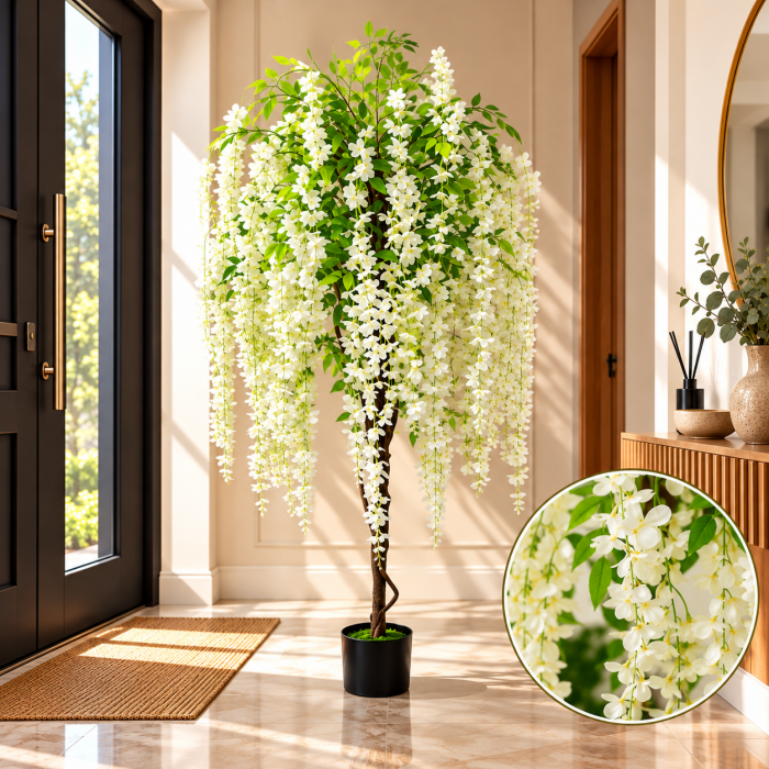 Τεχνητό Διακοσμητικό Φυτό 170cm Artificial Bean σε Γλάστρα Galifas 449814