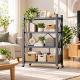 Μεταλλική Ραφιέρα 4 Θέσεων με Ρόδες 71x34x125cm