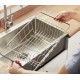 Στραγγιστήρι νεροχύτη inox επεκτάσιμο 34.5-44cm με κουταλοθήκη