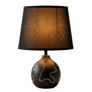 Φωτιστικό Επιτραπέζιο Μεταλλικό E27 Noir Line Art Table Lamp 20x34cm General Trade 11448