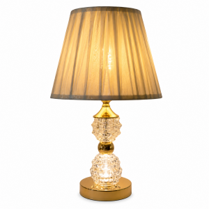 Φωτιστικό Επιτραπέζιο Μεταλλικό E27 Golden Crystal Radiance Table Lamp 25x41cm General Trade 11452