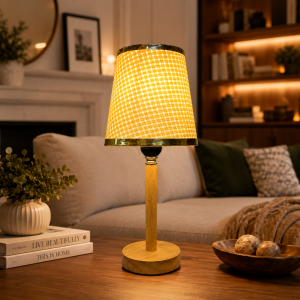 Φωτιστικό Επιτραπέζιο Μεταλλικό E27 Amber Grid Table Lamp 15x34cm General Trade 114567