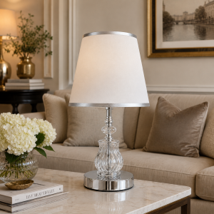 Φωτιστικό Επιτραπέζιο Μεταλλικό E27 Crystal Elegance Table Lamp 22x35cm General Trade 11450