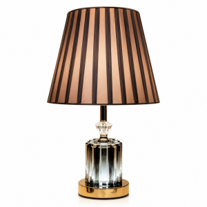 Φωτιστικό Επιτραπέζιο Μεταλλικό E27 Amber Crystal Table Lamp 25x40cm General Trade 11432